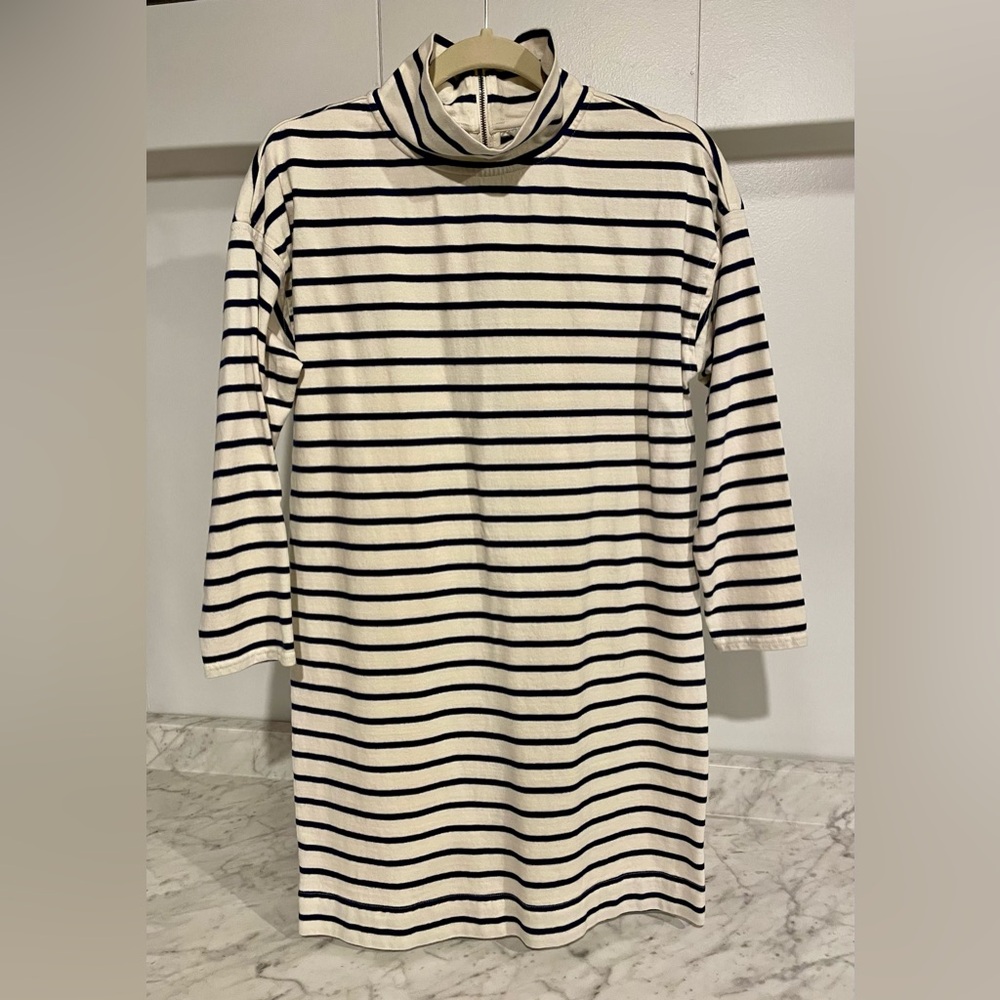 Vineyard Vines Mock Turtleneck Striped Knit Dress M